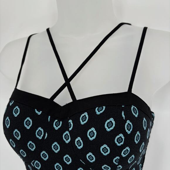 Xhilaration Babydoll Top XS Spaghetti Strap Cami Bustier Pad Y2K Boho Festival - Picture 2 of 8